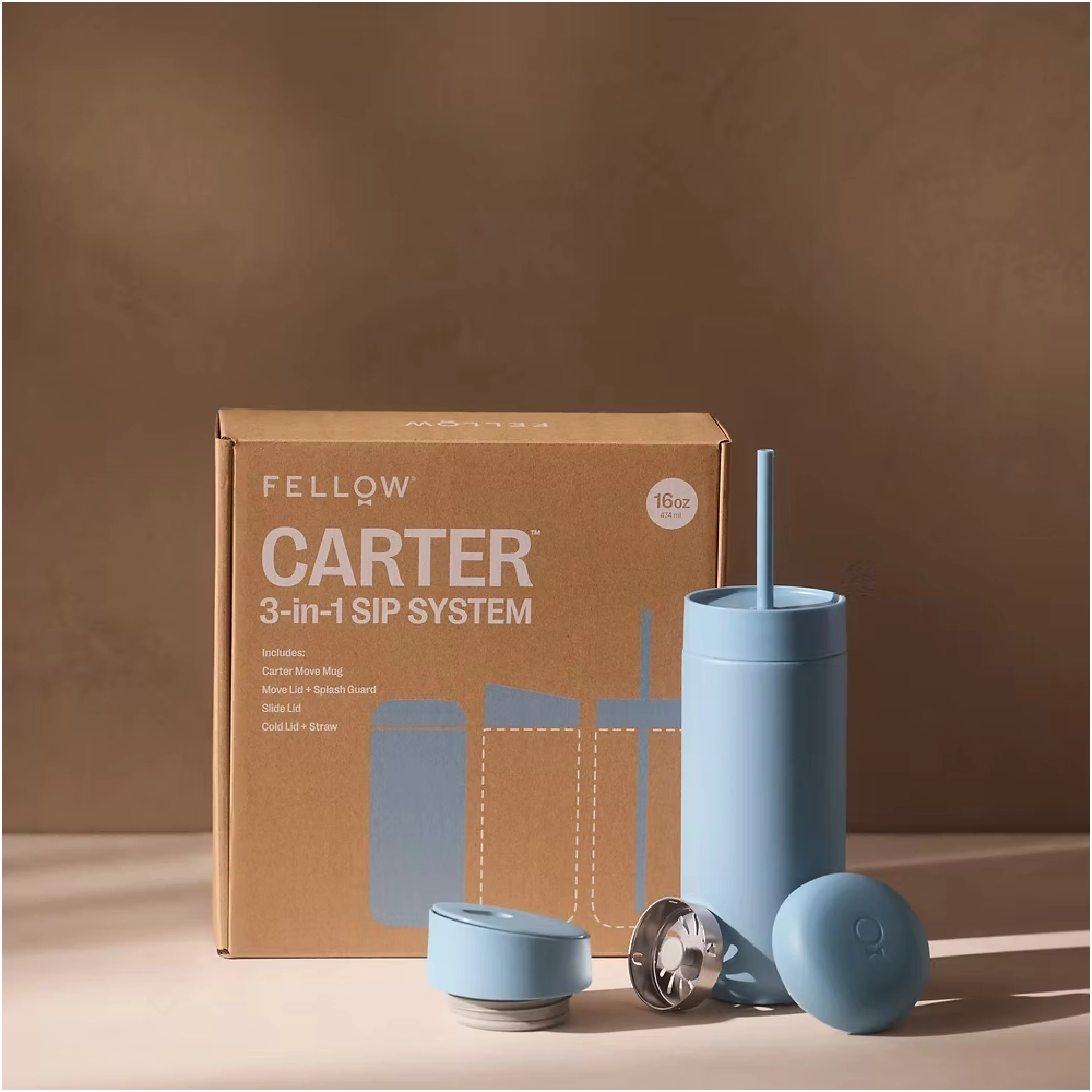 Fellow Carter 3-in-1 Lid System (With Sip Lid) - 16oz - Image 6