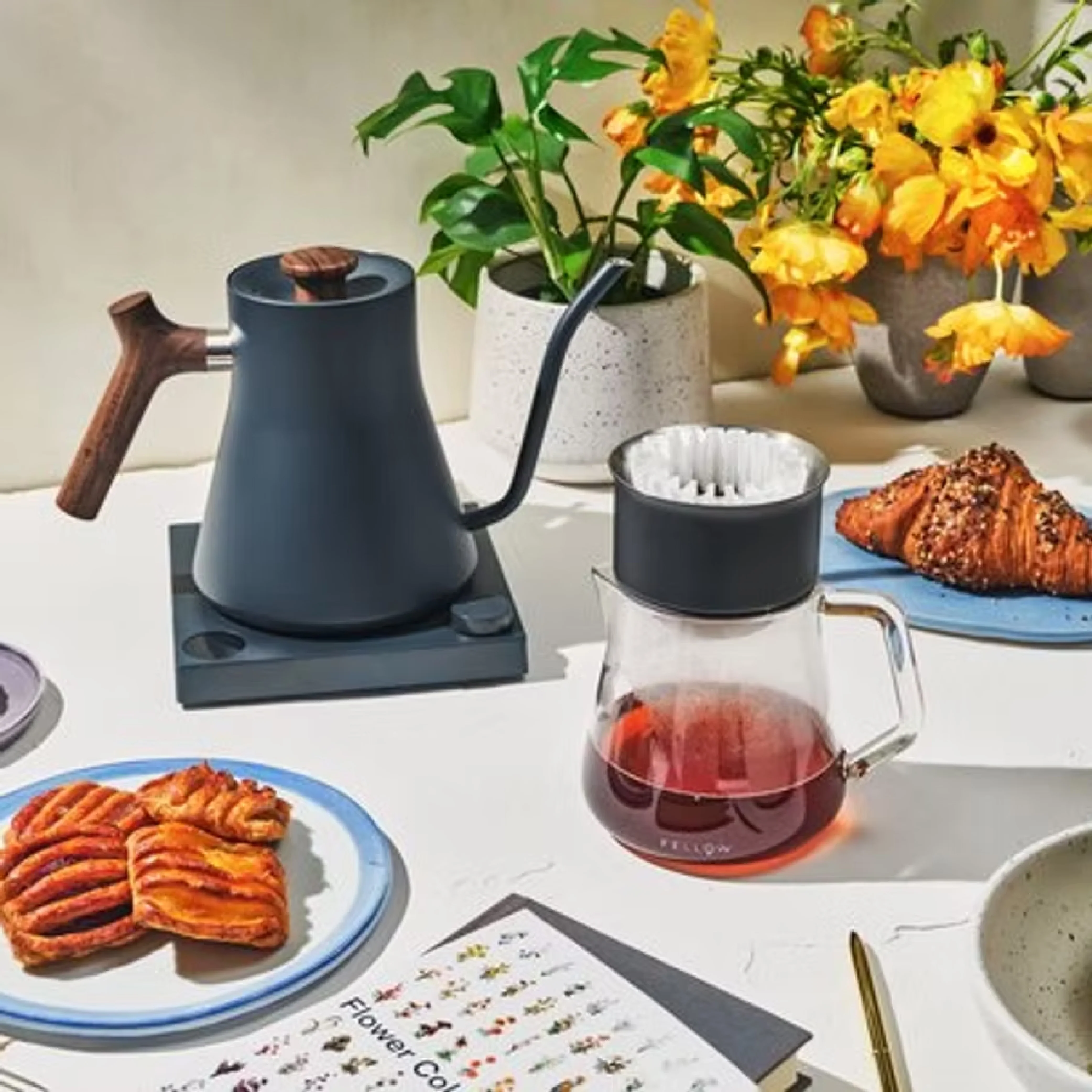Fellow Stagg EKG Electric Pour Over Kettle - Stone Blue + Walnut - Image 3